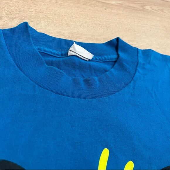 Vintage Double Sided 1991 90s Cartoon Jimmy Blue Mouse Short Sleeve Tshirt OS - Picture 3 of 7